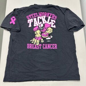 USW United Steelworkers Breast Cancer Awareness T-Shirt - Size XL